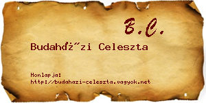 Budaházi Celeszta névjegykártya
